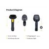 Lettore di codici a barre Equip wireless 1D laser, con supporto