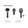 Lettore di codici a barre portatile Equip scanner 2D wireless con supporto