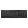 Tastiera Cherry Stream ultimate — full-size USB, RF wireless & Bluetooth, QWERTY inglese, retroilluminazione LED, nero