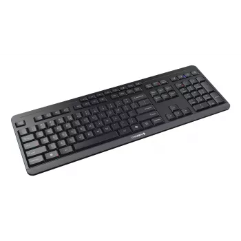 Tastiera Cherry Stream ultimate — full-size USB, RF wireless & Bluetooth, QWERTY inglese, retroilluminazione LED, nero