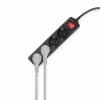 Ciabatta ACT con interruttore illuminato, 4 prese, 2 m, nero