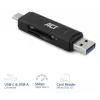 Lettore di schede ACT USB-C/USB-A 3.0 nero