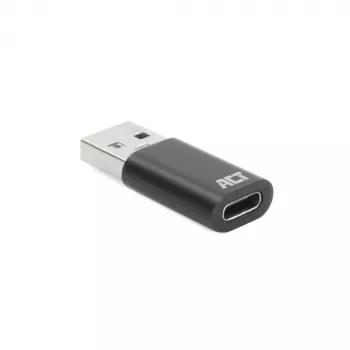 Adattatore da connettore maschio USB-A a connettore femmina USB-C ACT AC7376 nero