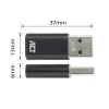Adattatore da connettore maschio USB-A a connettore femmina USB-C ACT AC7376 nero