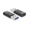 Adattatore da connettore maschio USB-A a connettore femmina USB-C ACT AC7376 nero