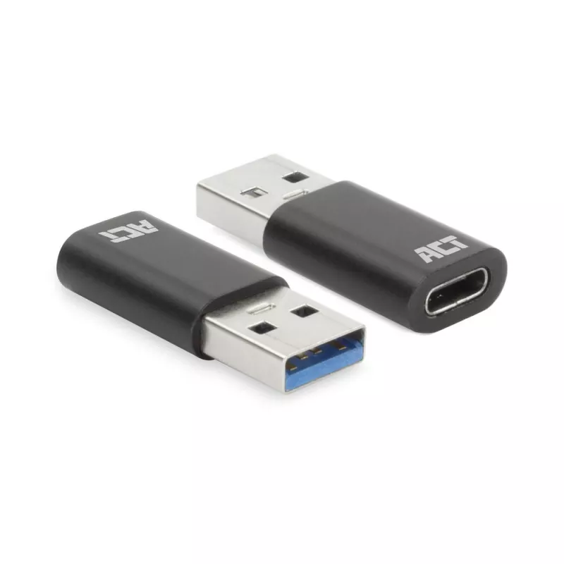 Adattatore da connettore maschio USB-A a connettore femmina USB-C ACT AC7376 nero