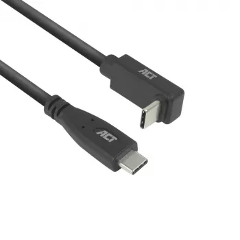 Cavo ACT USB 3.0 10Gbps 60W da USB Type-C (dritto) a USB Type-C (angolare alto/basso), 1 metro