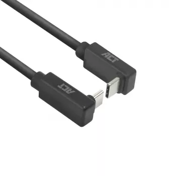 Cavo ACT USB 3.0 10Gbps 60W da USB Type-C (angolare alto/basso) a USB Type-C (angolare alto/basso), 1 metro