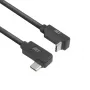 Cavo ACT USB 3.0 10Gbps 60W da USB Type-C (angolare sinistra/destra) a USB Type-C (angolare alto/basso), 2 metri