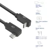 Cavo ACT USB 3.0 10Gbps 60W da USB Type-C (angolare sinistra/destra) a USB Type-C (angolare alto/basso), 2 metri