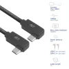 Cavo ACT USB 3.0 10Gbps 60W da USB Type-C (angolare sinistra/destra) a USB Type-C (angolare sinistra/destra), 0,5 metri