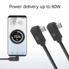 Cavo ACT USB 3.0 10Gbps 60W da USB Type-C® (angolare sinistra/destra) a USB Type-C® (angolare sinistra/destra), 2 metri