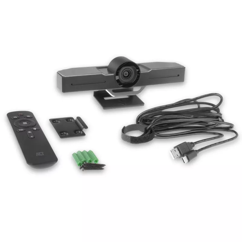 Videocamera per conferenze ACT Full HD con microfono, funzioni di rotazione, inclinazione e zoom