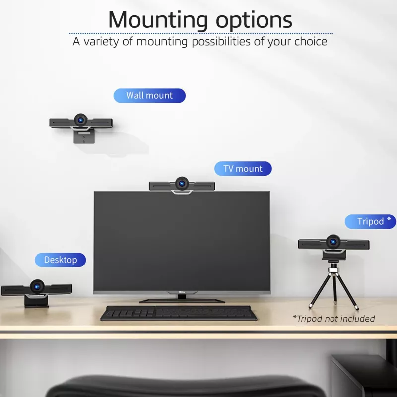 Videocamera per conferenze ACT Full HD con microfono, funzioni di rotazione, inclinazione e zoom
