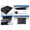 Supporto per laptop ACT, con ventola, regolabile in altezza su 5 livelli, hub a 2 porte