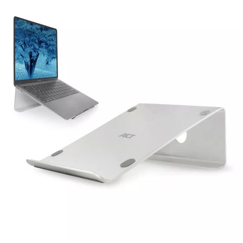 Supporto per laptop ACT AC8115 alluminio grigio 190x260x90 mm