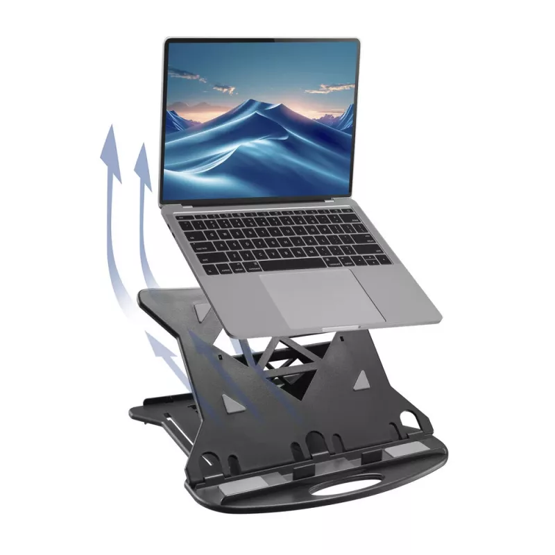 Supporto per laptop ACT AC8150 pieghevole 7 altezze regolabili nero