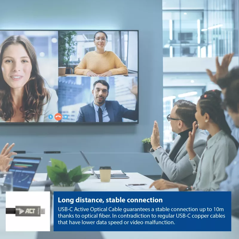 Cavo di collegamento ACT USB-C 3.2 Gen2 Active Optical (AOC), 3m