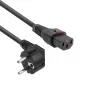 Cavo di alimentazione ACT connettore maschio CEE 7/7 (angolare) - C13 IEC Lock nero 5 m, EL269S