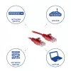 ACT Rosso 3 metri LSZH U/UTP CAT6 Datacenter Slimline cavo patch snagless con connettori RJ45