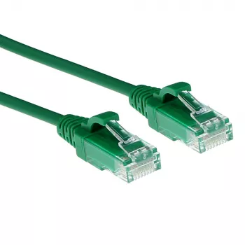 ACT Verde 2 metri LSZH U/UTP CAT6 Datacenter Slimline cavo patch con connettori RJ45