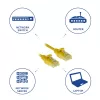 ACT Giallo 1 metro LSZH U/UTP CAT6 Datacenter Slimline cavo patch senza linguetta con connettori RJ45