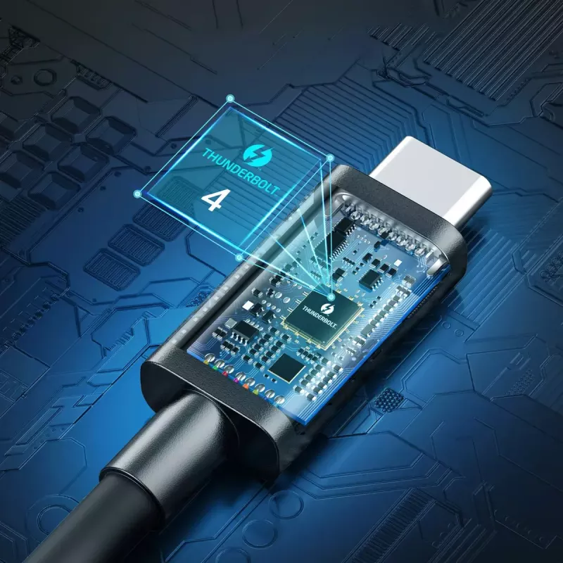 Cavo USB-C a USB-C Thunderbolt 4 CHOETECH — 40 Gbit/s, ricarica 100 W