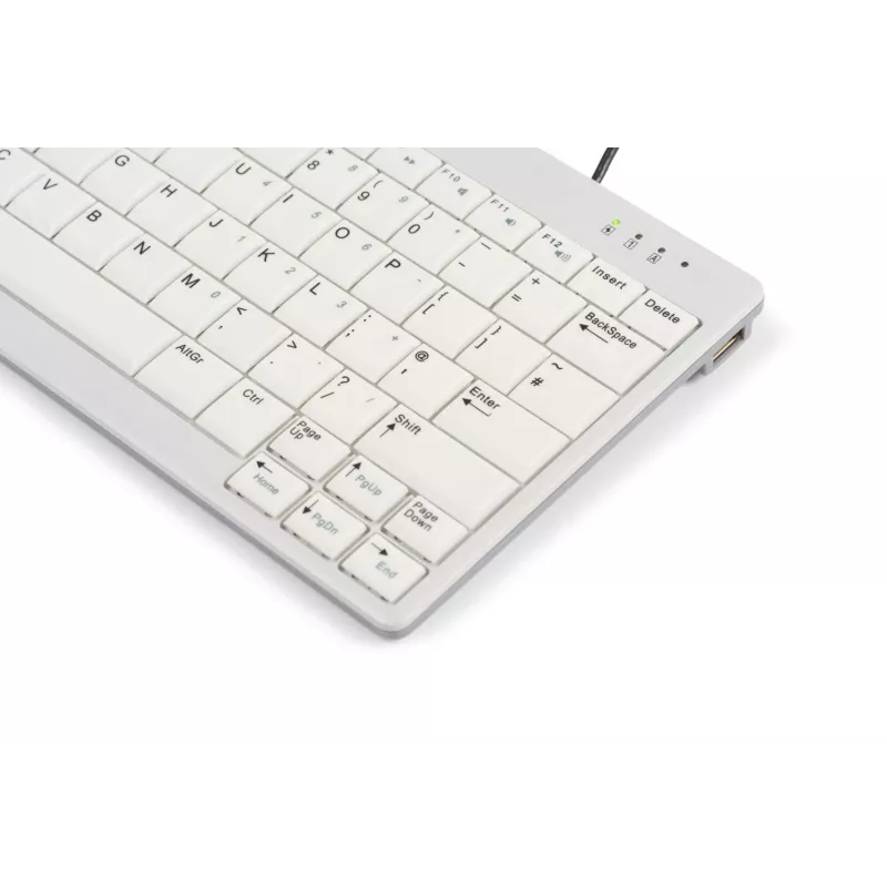 BakkerElkhuizen UltraBoard 950 V2 US Qwerty, con filo, USB, interruttori a forbice, QWERTY, grigio scuro, grigio chiaro