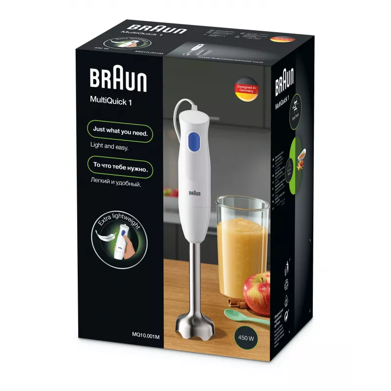 Braun MultiQuick 1 MQ10.001M 0,6 L frullatore a immersione 450 W blu, bianco