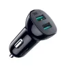 Alimentatore CHOETECH C0051 dual USB-A 36W QC3.0, nero