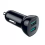 Alimentatore CHOETECH C0051 dual USB-A 36W QC3.0, nero