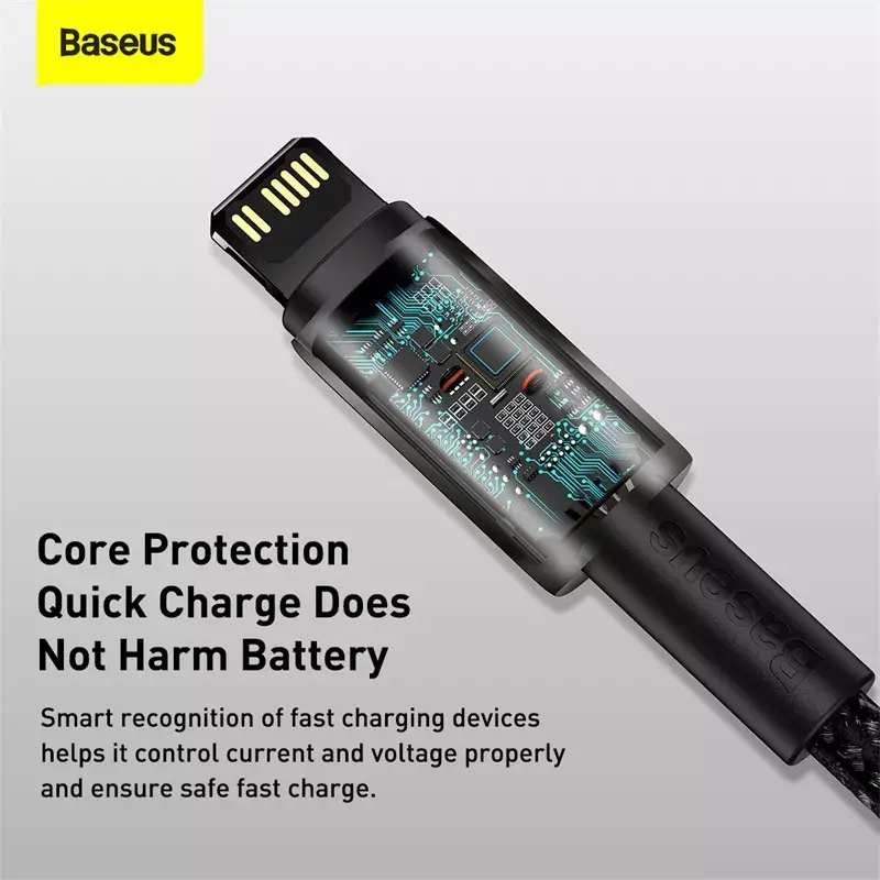 Cavo Baseus Tungsten Gold 1 m nero Lightning a USB C