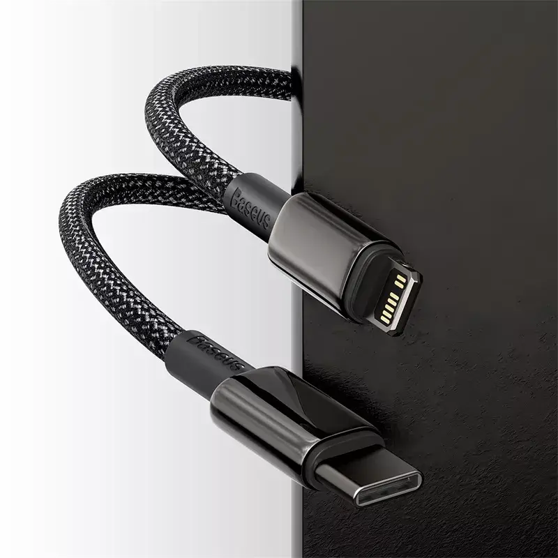 Cavo Baseus Tungsten Gold 1 m nero Lightning a USB C
