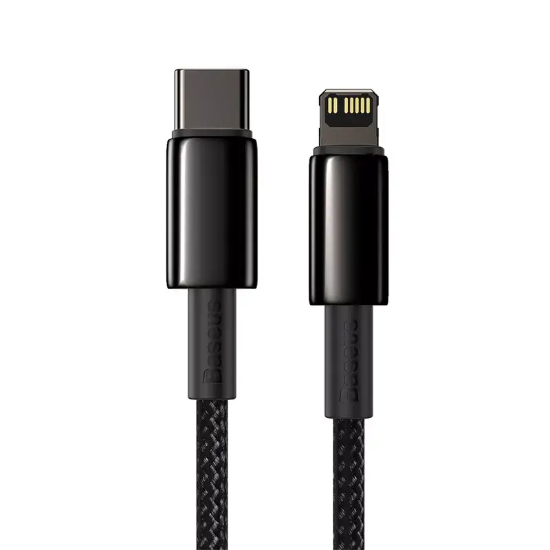 Cavo Baseus Tungsten Gold 1 m nero Lightning a USB C