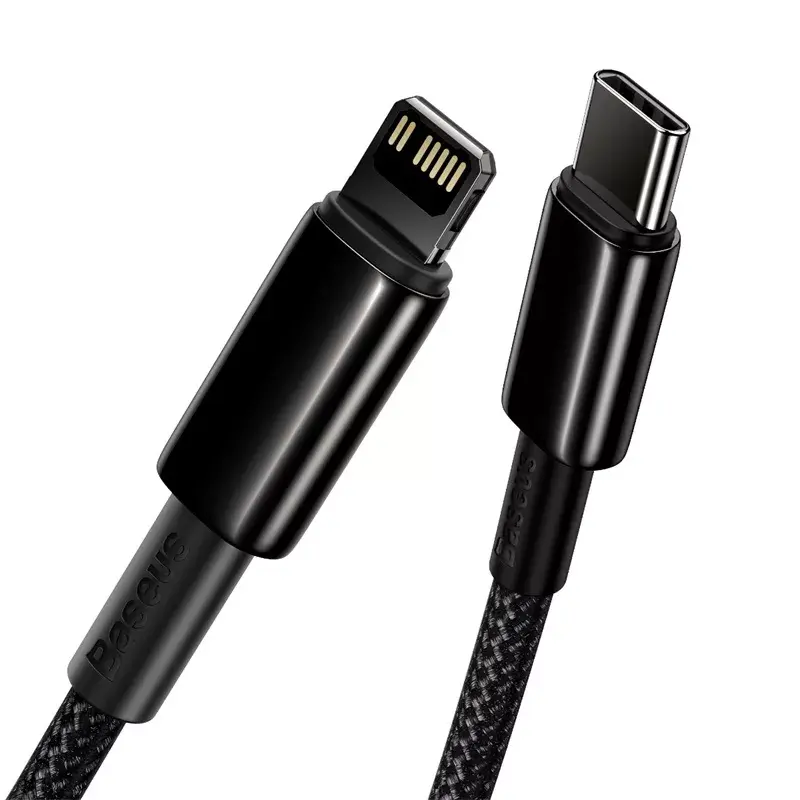 Cavo Baseus Tungsten Gold 1 m nero Lightning a USB C