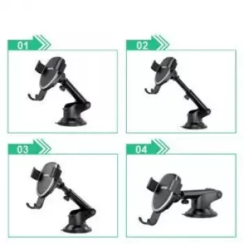 Supporto auto per smartphone CHOETECH T536-S con ricarica wireless 10W, montaggio su cruscotto/parabrezza