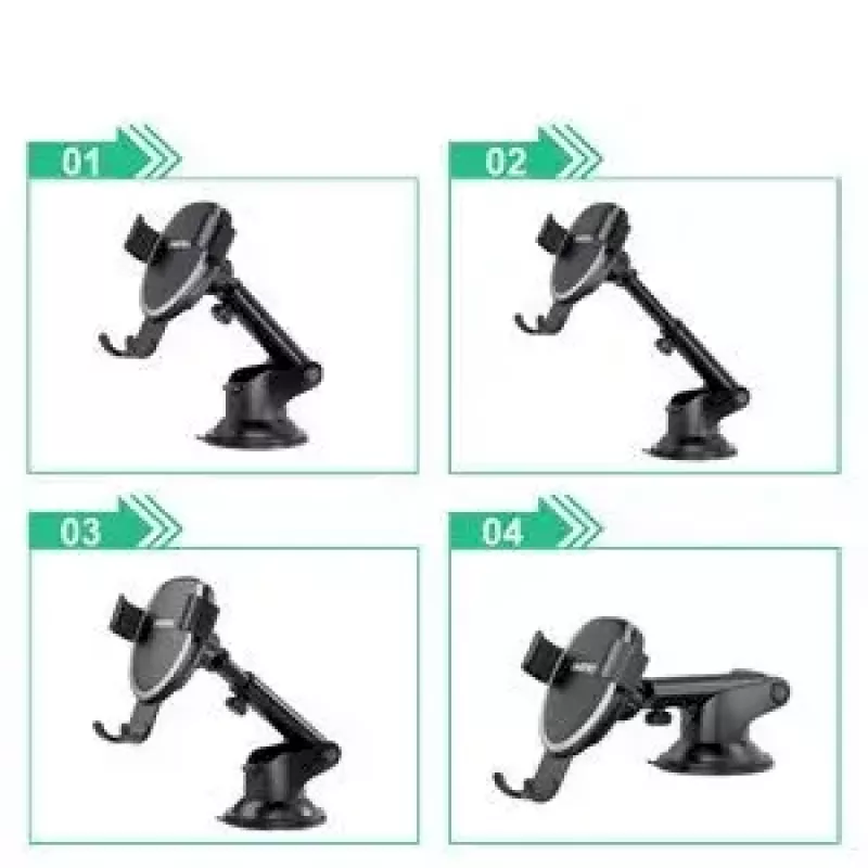 Supporto auto per smartphone CHOETECH T536-S con ricarica wireless 10W, montaggio su cruscotto/parabrezza