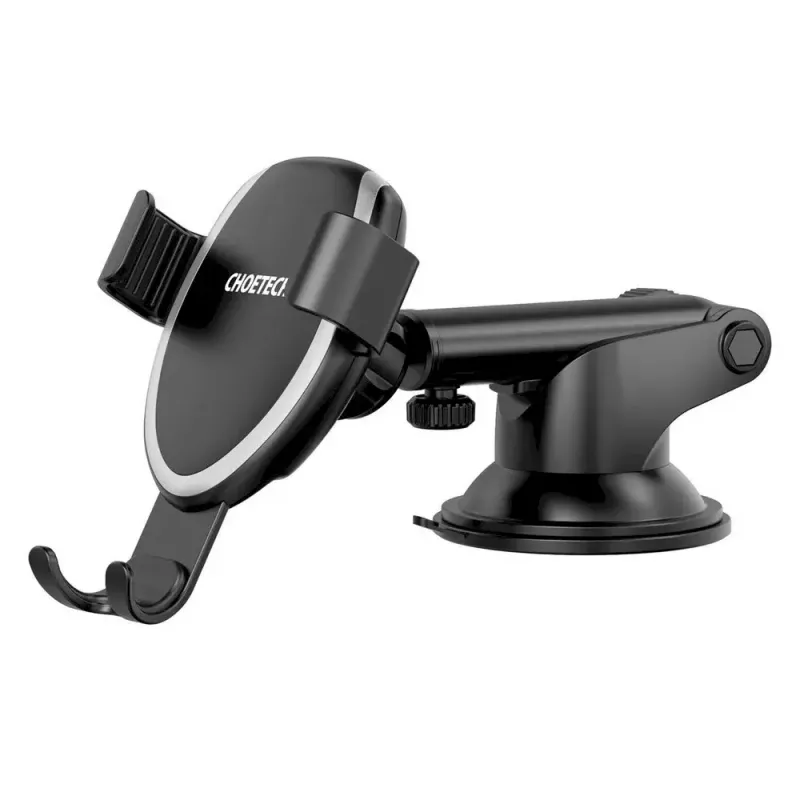 Supporto auto per smartphone CHOETECH T536-S con ricarica wireless 10W, montaggio su cruscotto/parabrezza
