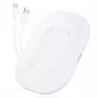 Pad di ricarica wireless CHOETECH T550-F-v2 15W bianco — caricabatterie wireless rapido 15W compatibile Qi