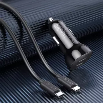 Caricabatterie da interno Choetech TC0008 nero accendisigari ricarica rapida
