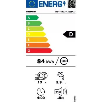 Lavastoviglie da incasso Electrolux EES47320L 13 coperti 44 dB