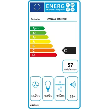 Cappa aspirante da incasso Electrolux Serie 300 LFP326AB, LED, 57 dB