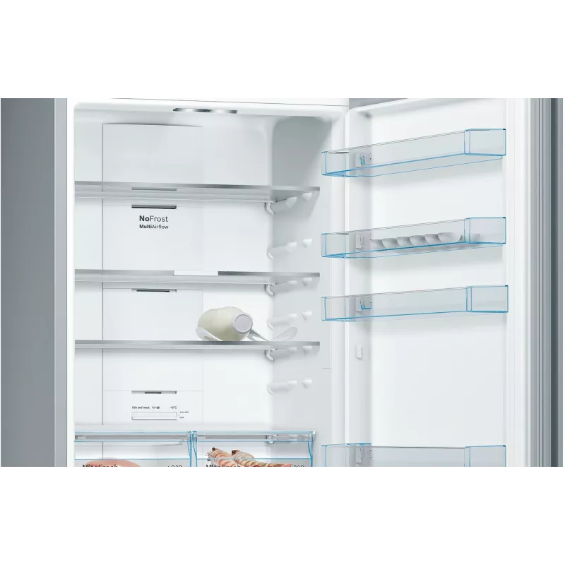 Frigorifero combinato Bosch Serie 4 KGN49XLEA a libera installazione 438 L acciaio inox