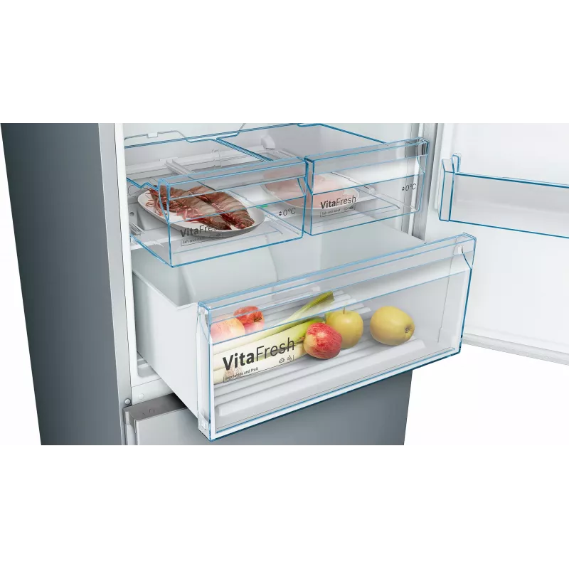 Frigorifero combinato Bosch Serie 4 KGN49XLEA a libera installazione 438 L acciaio inox