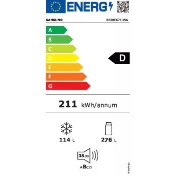 Frigorifero a libera installazione Samsung RB38C671DSA 390 L argento
