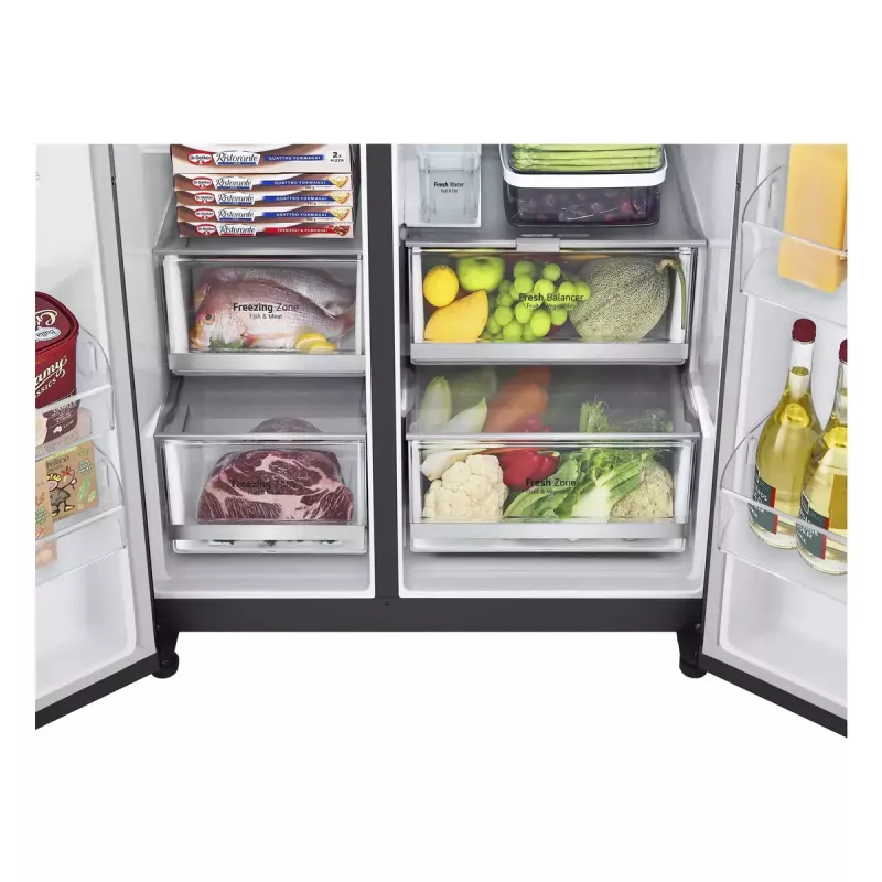 LG InstaView ™ ThinQ™ GSXV91MCAE Frigorifero combinato americano 635 L