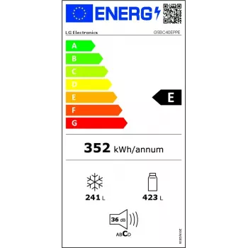 LG GSBC40EPPE Frigorifero side-by-side a libera installazione 664 L E nero