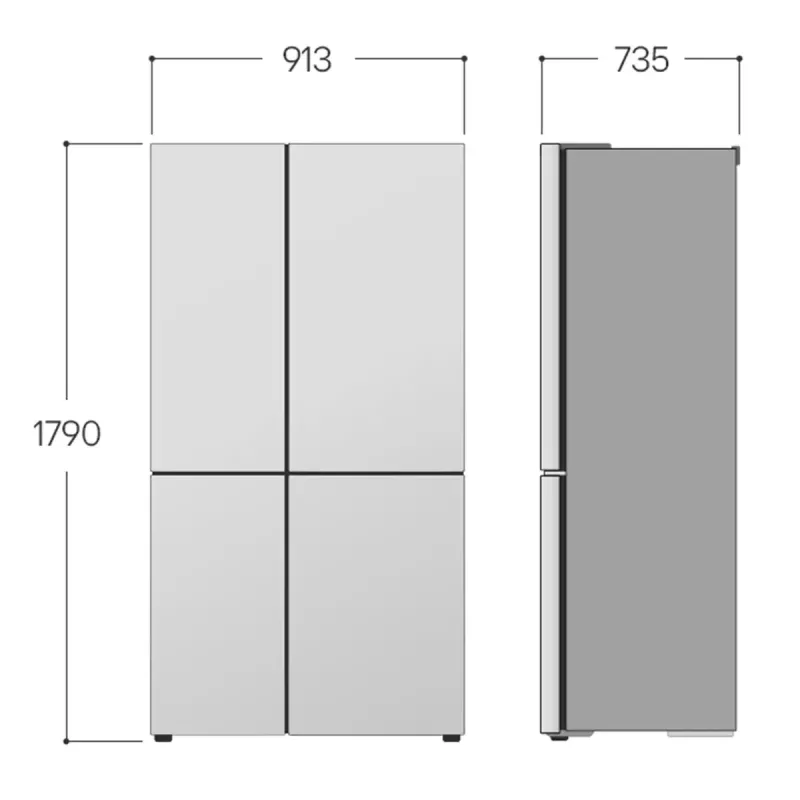 LG GSLC41EPPE Frigorifero side-by-side a libera installazione 641 L nero