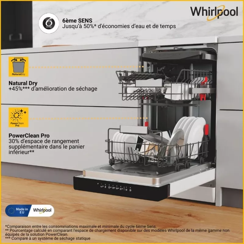 Whirlpool WSFO 3O34 PF A libera installazione 10 coperti