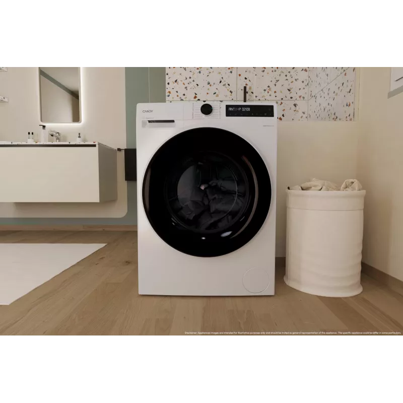 Candy BWR 485SBL6-S Lavasciuga a libera installazione a carica frontale bianco